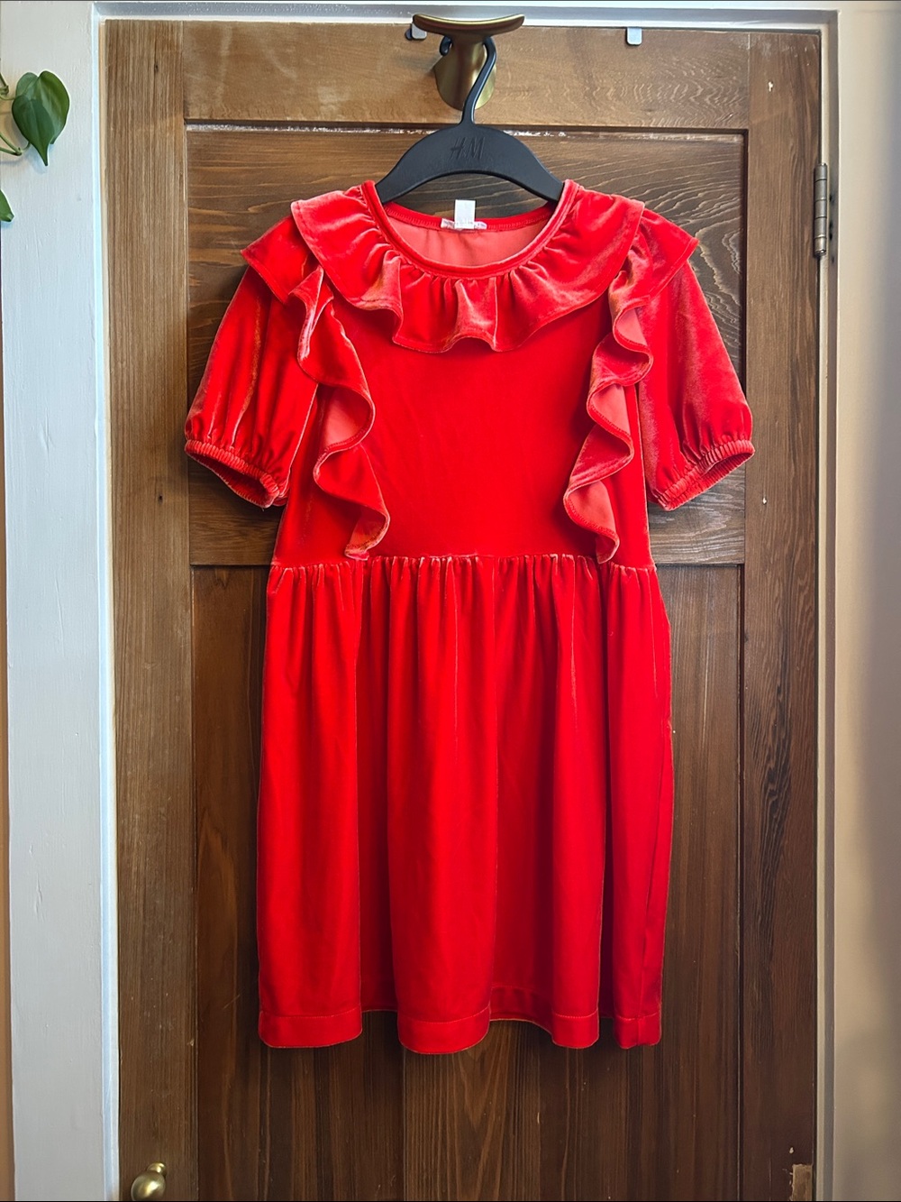 Crewcuts Girls' Red Velvet Ruffle Dress